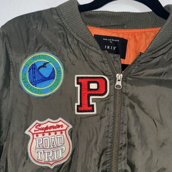 Iris Bomber Jacket With Embroidered Patches S - Picture 2 of 9